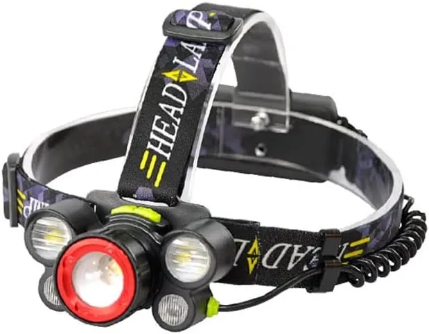 MDybf Head-Mounted Strong Light Headlight Long Battery Life Charging Long-Range Outdoor Fishing Wild Night Fishing Coal Mine Lamp Home