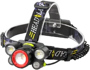 MDybf Head-Mounted Strong Light Headlight Long Battery Life Charging Long-Range Outdoor Fishing Wild Night Fishing Coal Mine Lamp Home