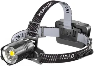 MDybf Headlight Strong Light Charging Long-Range Outdoor Head-Mounted Fishing Night Fishing Zoom Long-Life Lighting