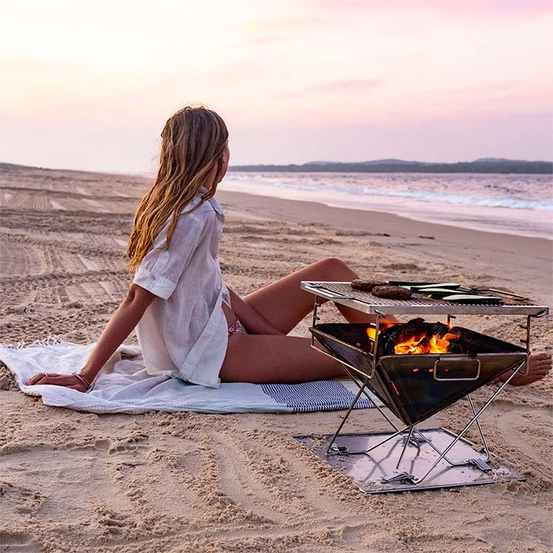 MEDIUM Quokka II folding Camping Fire pit - QUALITY BBQ