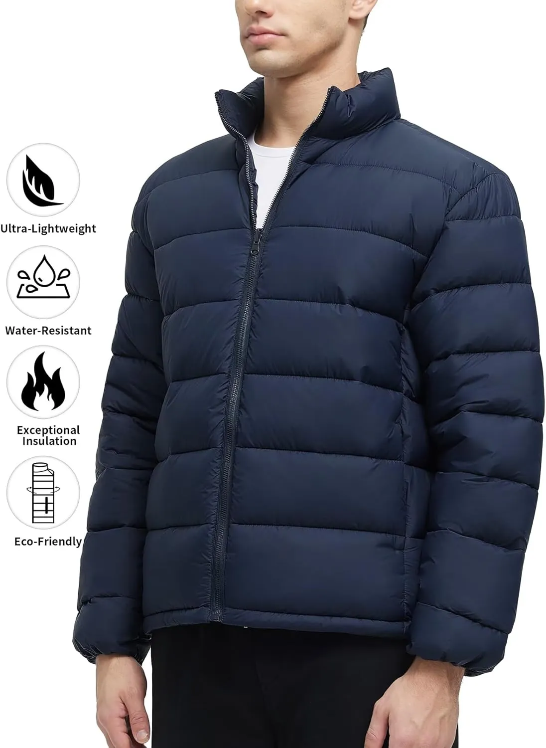 Men's 3 in 1 Waterproof Winter Jackets Ski Warm Snow Rain Coat Puffer Liner Hood Windbreaker