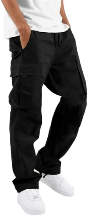 Men's Casual Cargo Pants Hiking Pants Workout Joggers Sweatpants for Men