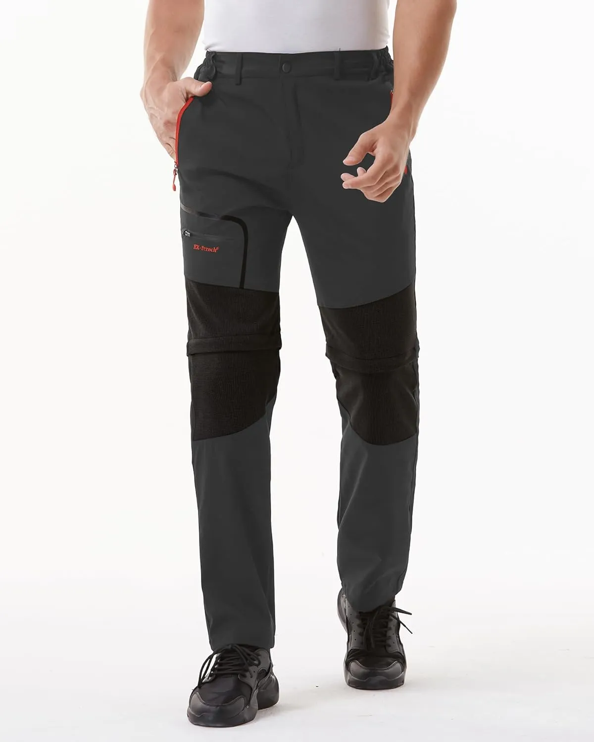 Men's Convertible Hiking Pants Zip Off Lightweight Quick Dry Outdoor Waterproof Tactical Cargo Work Pants Camping
