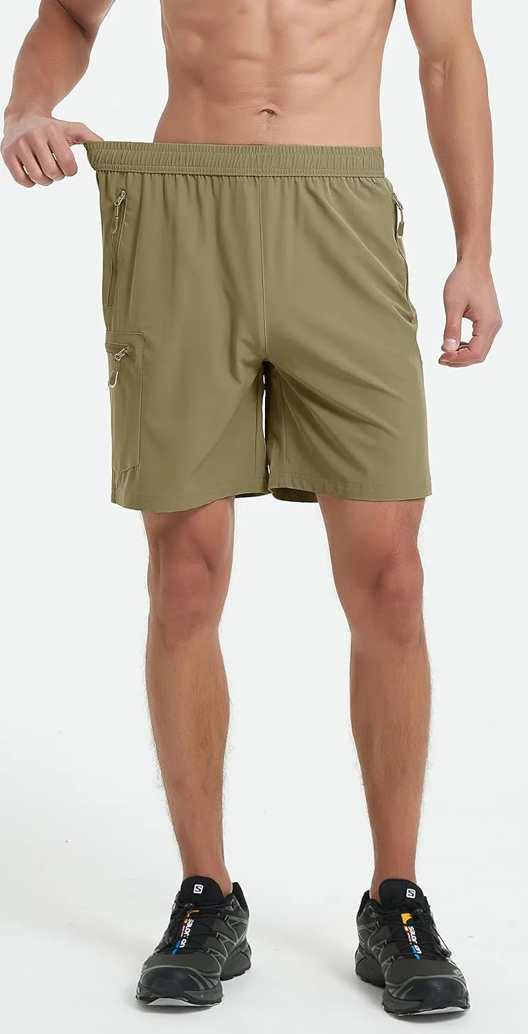 Men's Hiking Cargo Work Shorts Quick Dry Lightweight Fishing Athletic Running Workout Gym Shorts with 4 Pockets