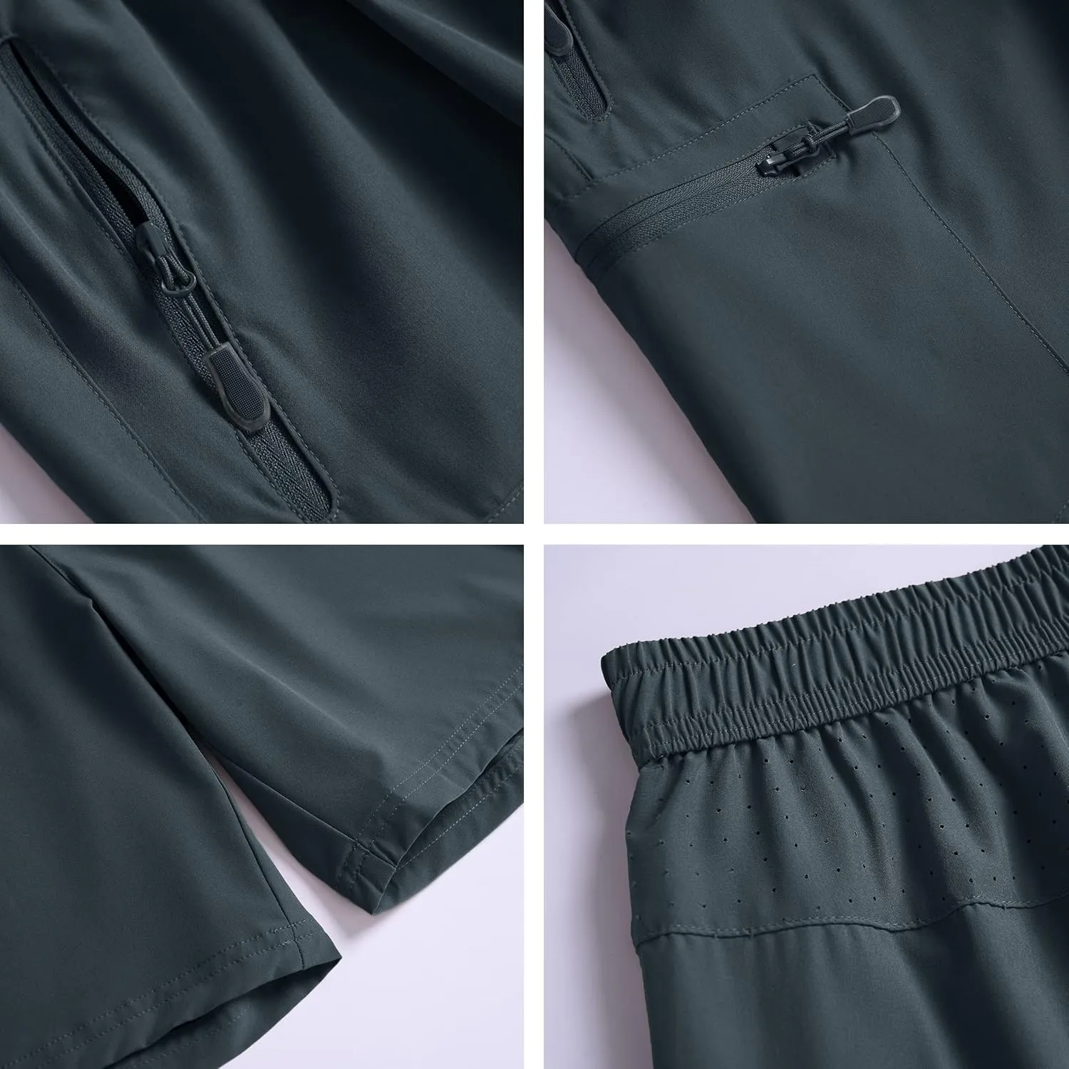 Men's Hiking Cargo Work Shorts Quick Dry Lightweight Fishing Athletic Running Workout Gym Shorts with 4 Pockets