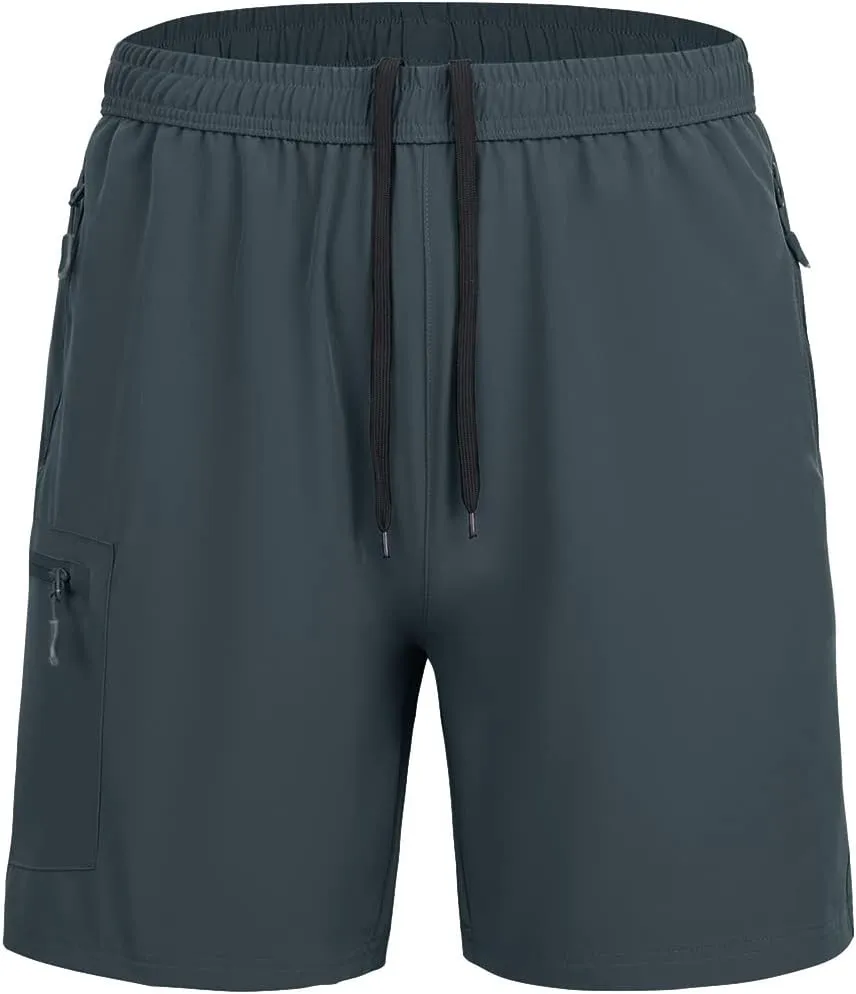 Men's Hiking Cargo Work Shorts Quick Dry Lightweight Fishing Athletic Running Workout Gym Shorts with 4 Pockets