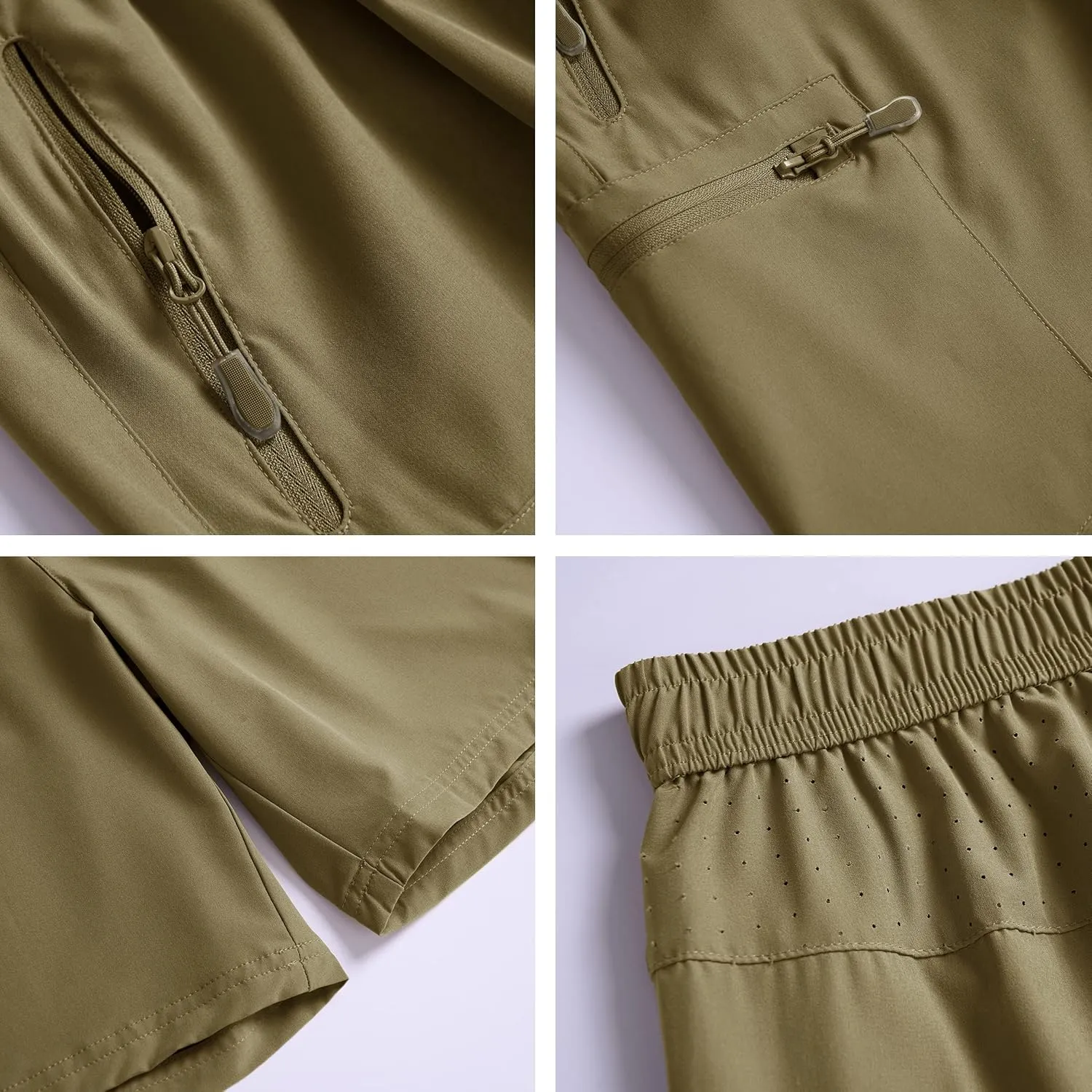 Men's Hiking Cargo Work Shorts Quick Dry Lightweight Fishing Athletic Running Workout Gym Shorts with 4 Pockets