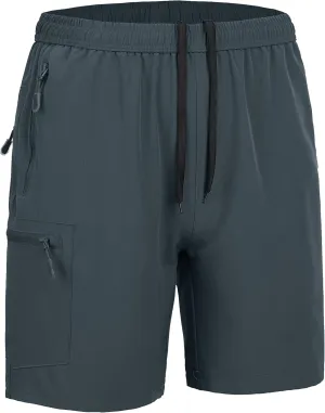 Men's Hiking Cargo Work Shorts Quick Dry Lightweight Fishing Athletic Running Workout Gym Shorts with 4 Pockets