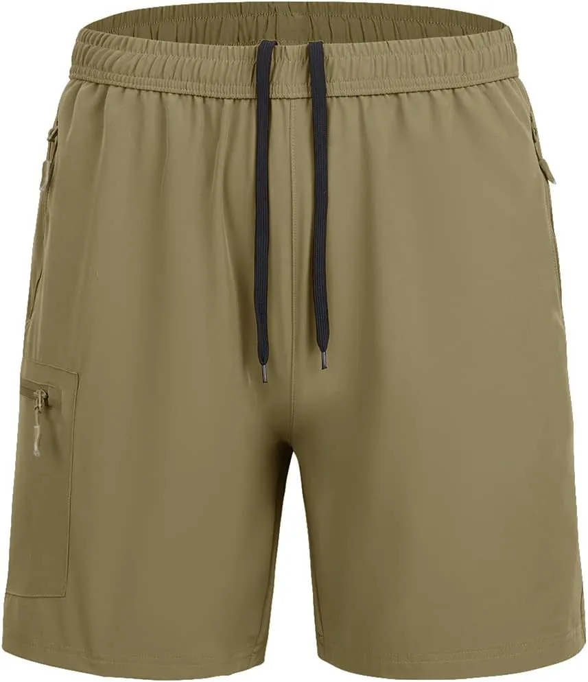 Men's Hiking Cargo Work Shorts Quick Dry Lightweight Fishing Athletic Running Workout Gym Shorts with 4 Pockets