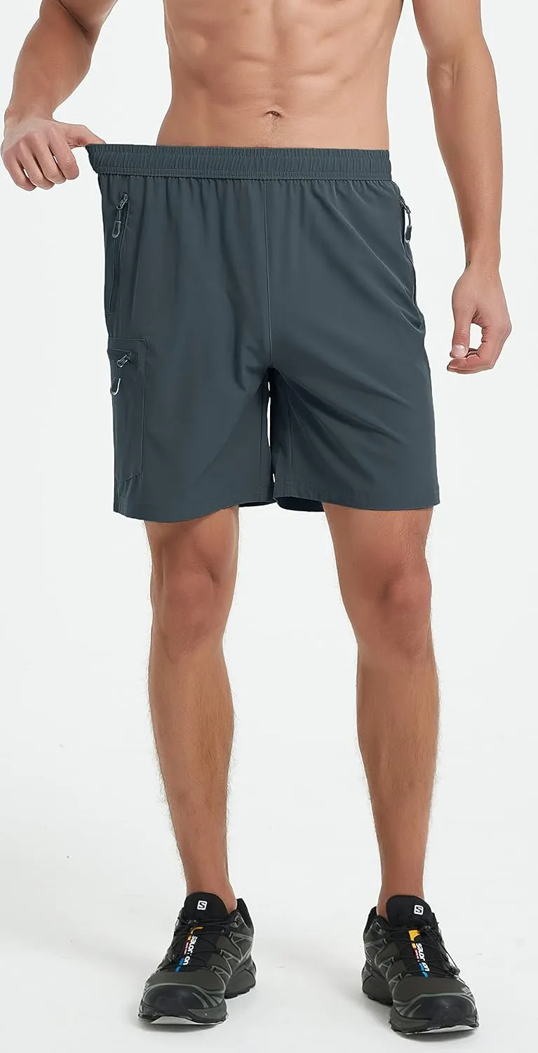 Men's Hiking Cargo Work Shorts Quick Dry Lightweight Fishing Athletic Running Workout Gym Shorts with 4 Pockets