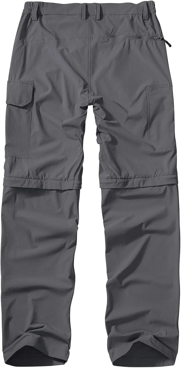 Men's Hiking Convertible Work Pants Cargo Zip Off Lightweight Quick Dry Stretch Pants Summer Fishing Travel Outdoor
