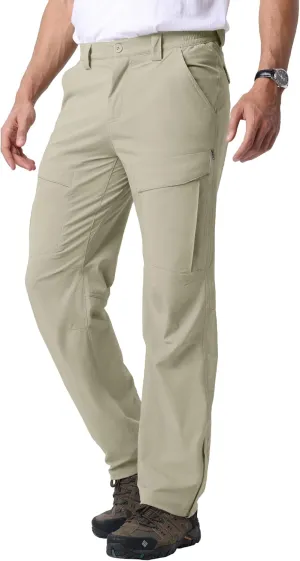 Mens Hiking Pants Quick Cool Dry Tactical Cargo Pants Outdoor Casual Work Waterproof Lightweight for Fishing Safari Camping