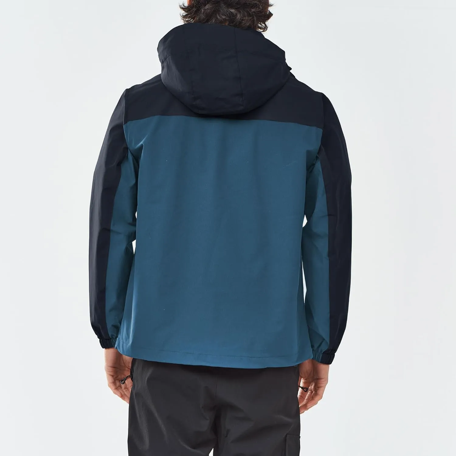 Men's Jacket with Hood Waterproof Windbreaker Lightweight Rainproof Jacket