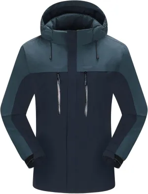 Men's Jacket with Hood Waterproof Windbreaker Lightweight Rainproof Jacket