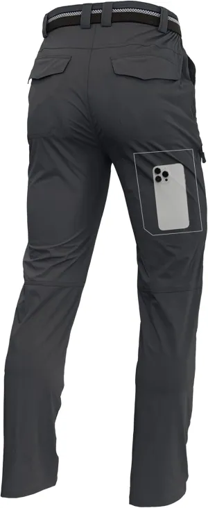 Men's Lightweight Hiking Cargo Pants Waterproof Quick Dry Travel Fishing Climbing Work Outdoor Pants