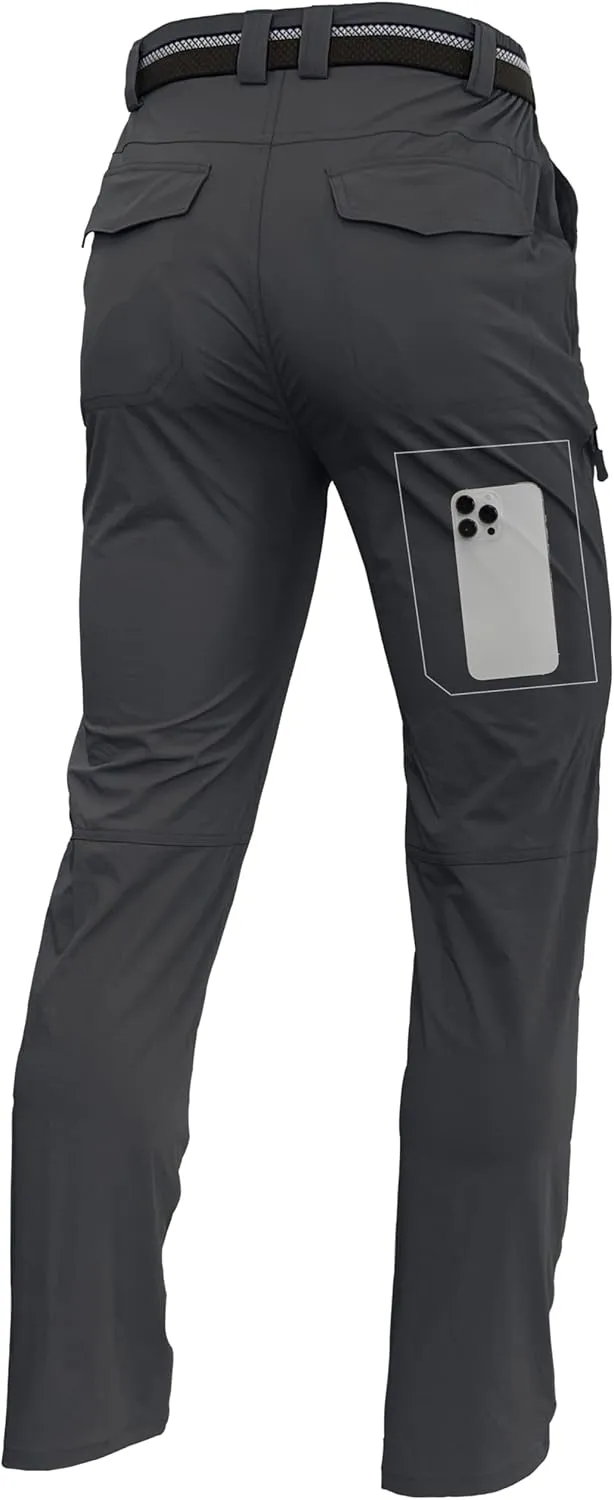 Men's Lightweight Hiking Cargo Pants Waterproof Quick Dry Travel Fishing Climbing Work Outdoor Pants