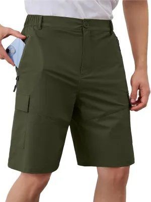 Men's Quick Dry Hiking Cargo Shorts Lightweight UPF 50  Outdoor Climbing Work Shorts with Zipper Pockets S-2XL
