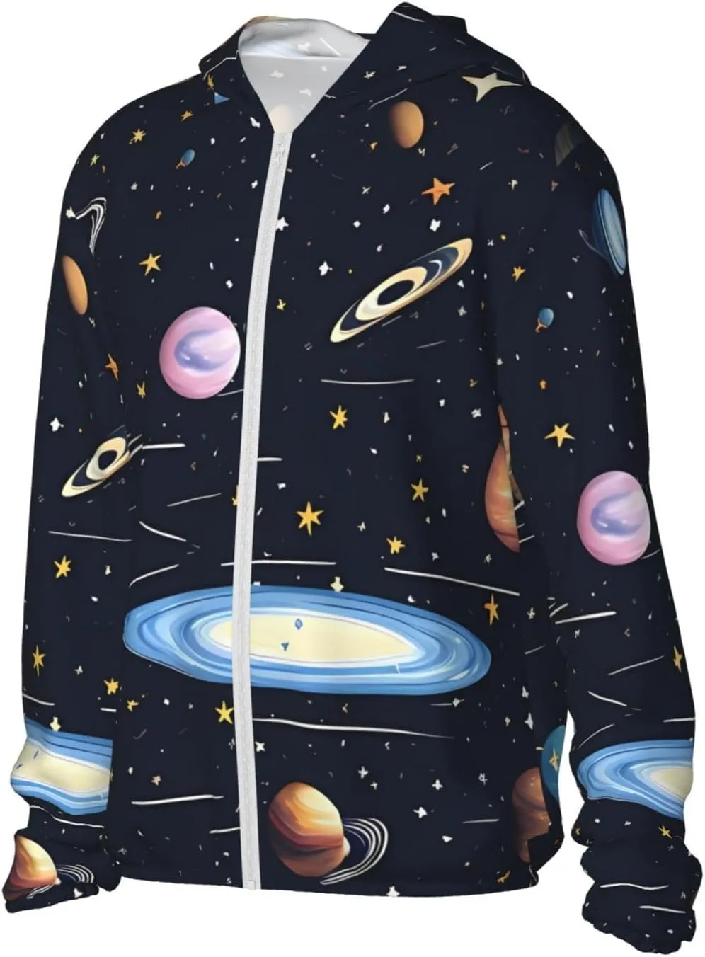 Men's Sun Shirts UPF 50  The Solar Family Sun Protection Hoodie Lightweight Long Sleeve Rash Guard