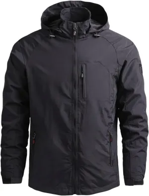 Men's Tactical Jackets Rain Jacket Windbreaker Lightweight Shell Raincoat With Hood Golf Hiking Travel, M-7XL