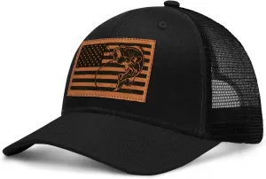 Men's Trucker Hat Leather Pattern Cap Gifts for Dad Husband Father's Day Christmas Valentine's Day Birthday Gifts