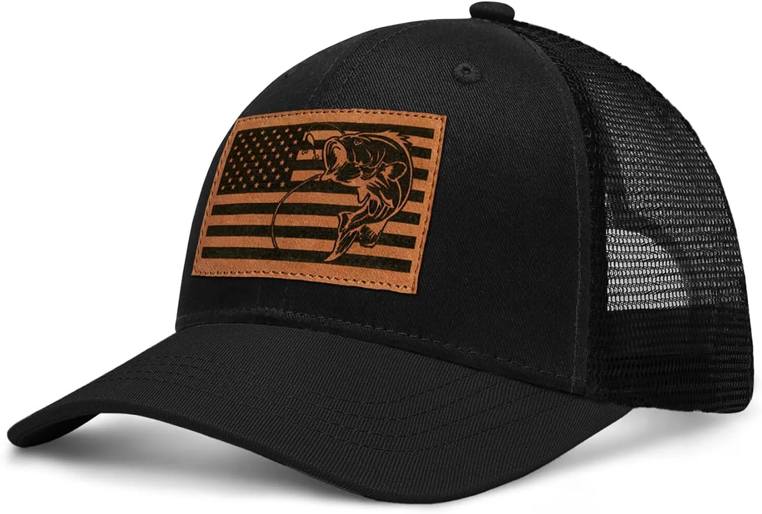 Men's Trucker Hat Leather Pattern Cap Gifts for Dad Husband Father's Day Christmas Valentine's Day Birthday Gifts