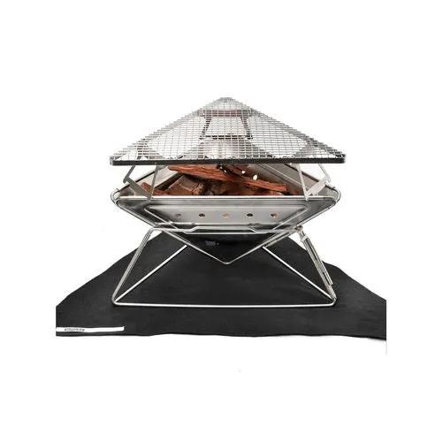 Mimosa 56cm Stainless Steel Portable Folding Fire Pit - 12L Capacity