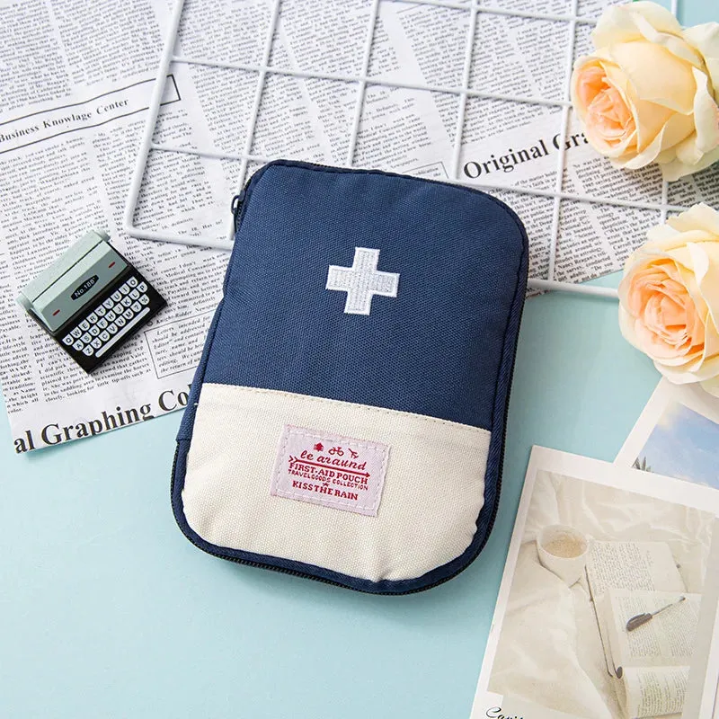 Mini Portable Medicine Bag – Travel First Aid Kit & Emergency Storage for Camping & Outdoor Survival