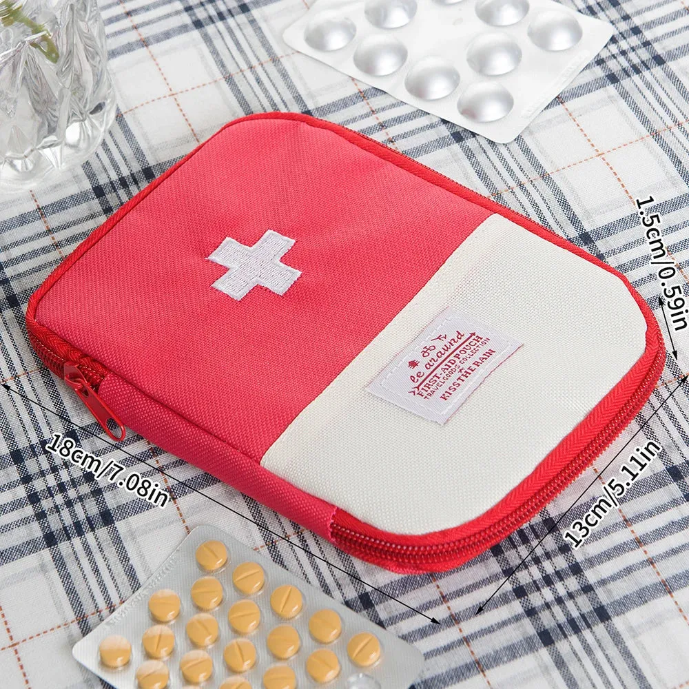 Mini Portable Medicine Bag – Travel First Aid Kit & Emergency Storage for Camping & Outdoor Survival