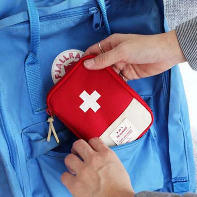 Mini Portable Medicine Bag – Travel First Aid Kit & Emergency Storage for Camping & Outdoor Survival