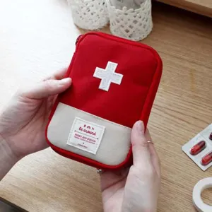 Mini Portable Medicine Bag – Travel First Aid Kit & Emergency Storage for Camping & Outdoor Survival