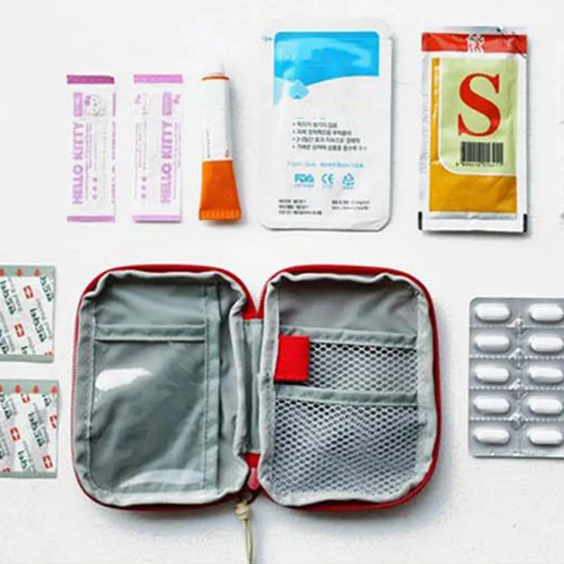 Mini Portable Medicine Bag – Travel First Aid Kit & Emergency Storage for Camping & Outdoor Survival