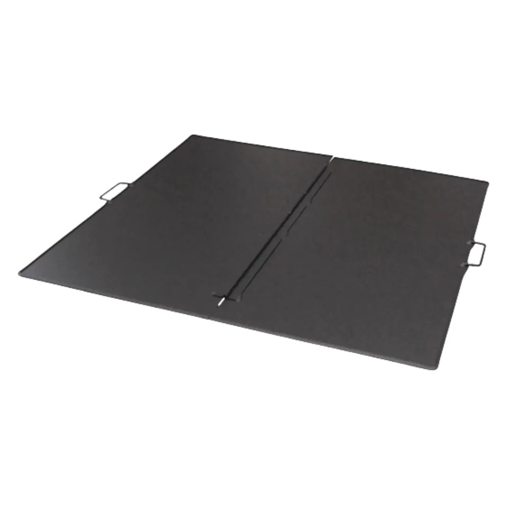 Modern Blaze Round and Square Stainless Steel Folding Fire Pit Cover/Snuffer