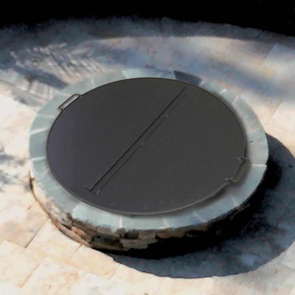 Modern Blaze Round and Square Stainless Steel Folding Fire Pit Cover/Snuffer