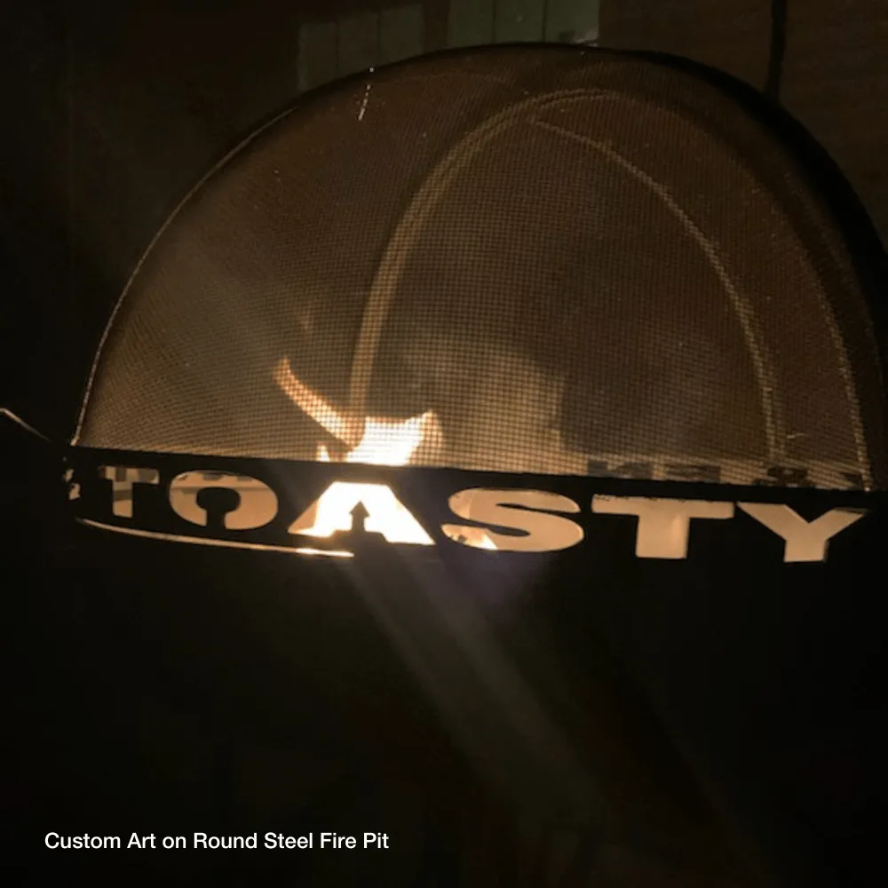Modern Blaze Round Steel Fire Pit