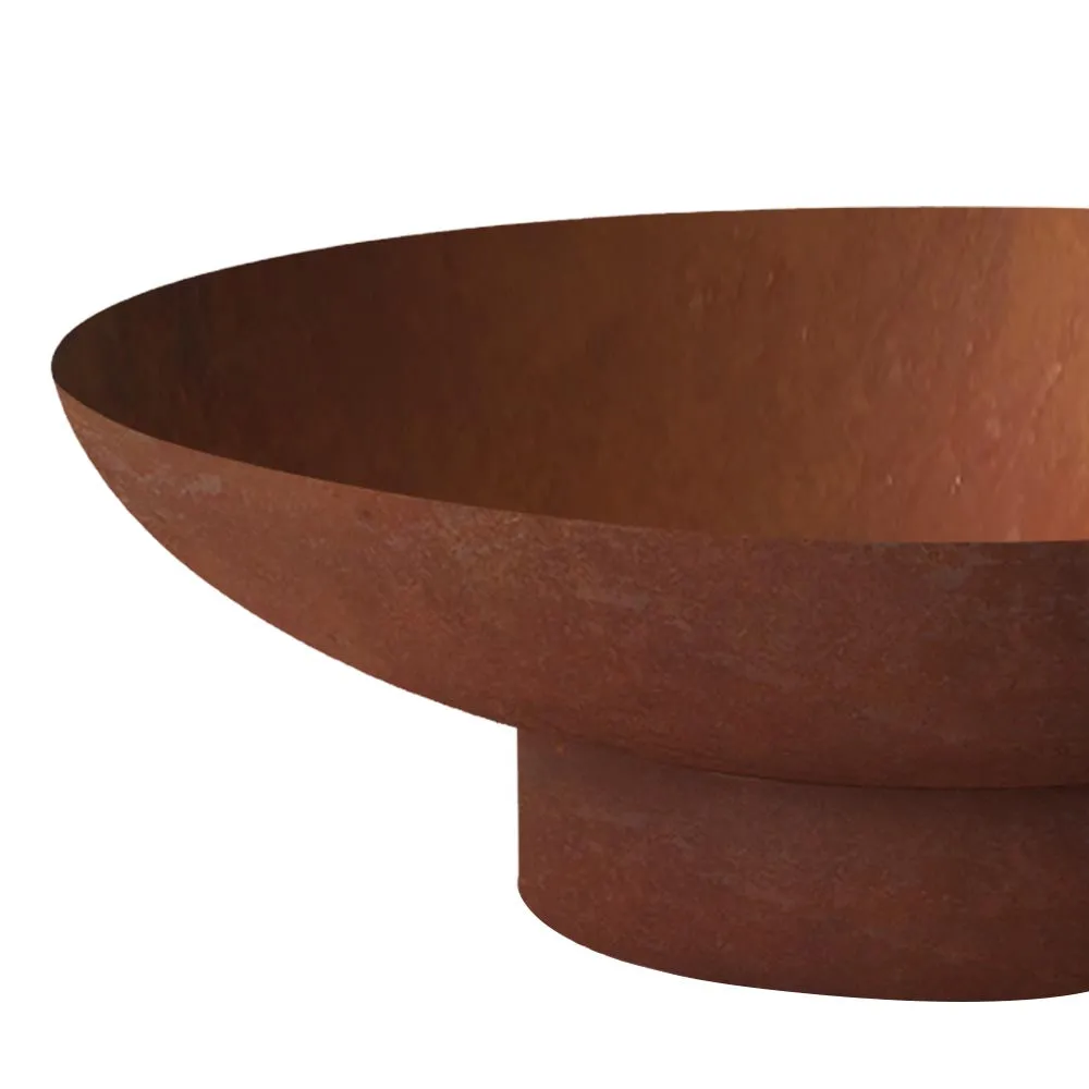 Modern Fire Pit (80cm) - Oxidized Steel