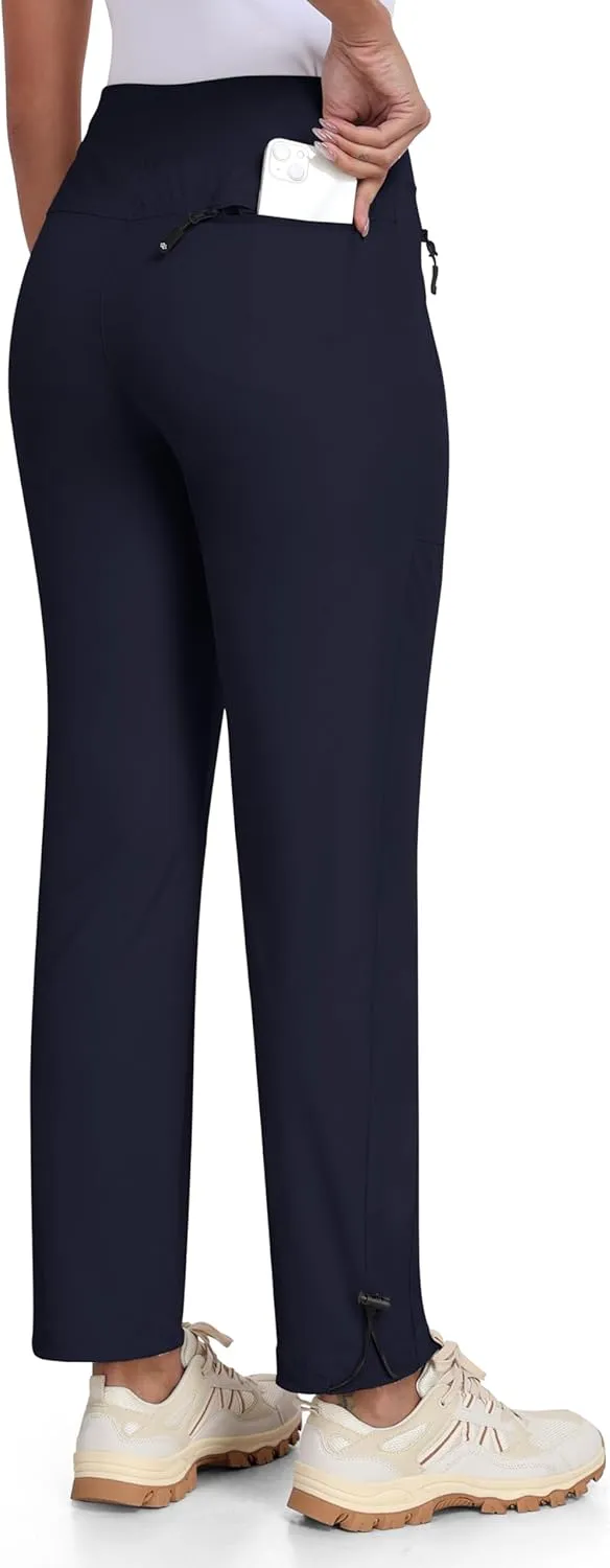 MoFiz Women's Hiking Pants Lightweight Outdoor Quick Dry Travel Joggers Water Resistant Athletic Pants Zipper Pockets
