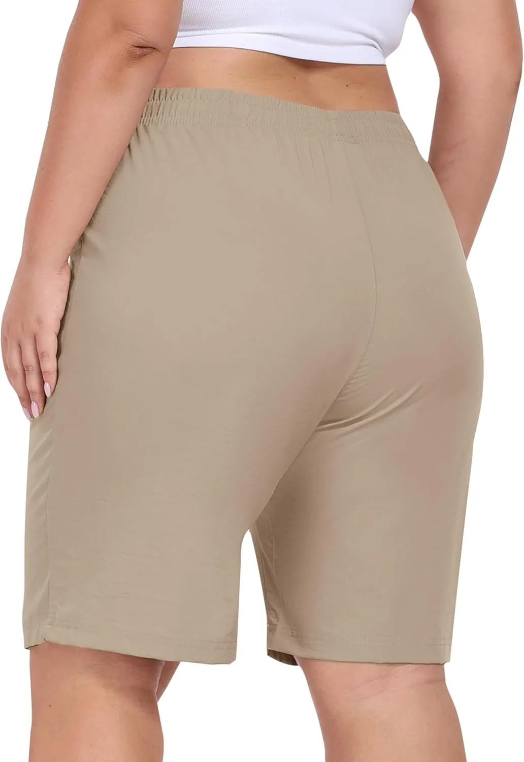 MoFiz Women's Plus Size Shorts Hiking Cargo Shorts Quick Dry Golf Active Shorts Lightweight Summer Shorts with Pockets