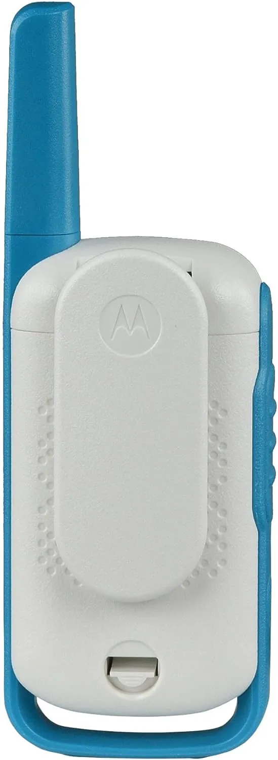 Motorola Solutions, Portable FRS, T114, Talkabout, Two-Way Radios, Battery Operated, 22 Channel, 16 Mile, White/Blue, 2 Pack