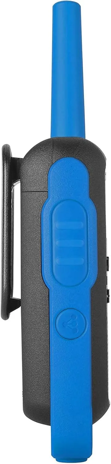 Motorola Solutions, Portable FRS, T270, Talkabout, Two-Way Radios, Rechargeable, 22 Channel, 25 Mile, Black W/Blue, 2 Pack