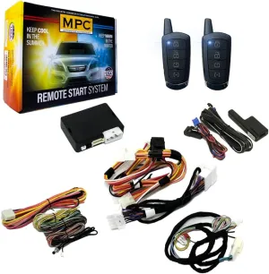 MPC 2-Way Remote Start Kit Compatible with 2008-2015 Nissan Titan - with T-Harness - Firmware Preloaded - Includes (2) Extended Range 4-Button 2-Way Remotes