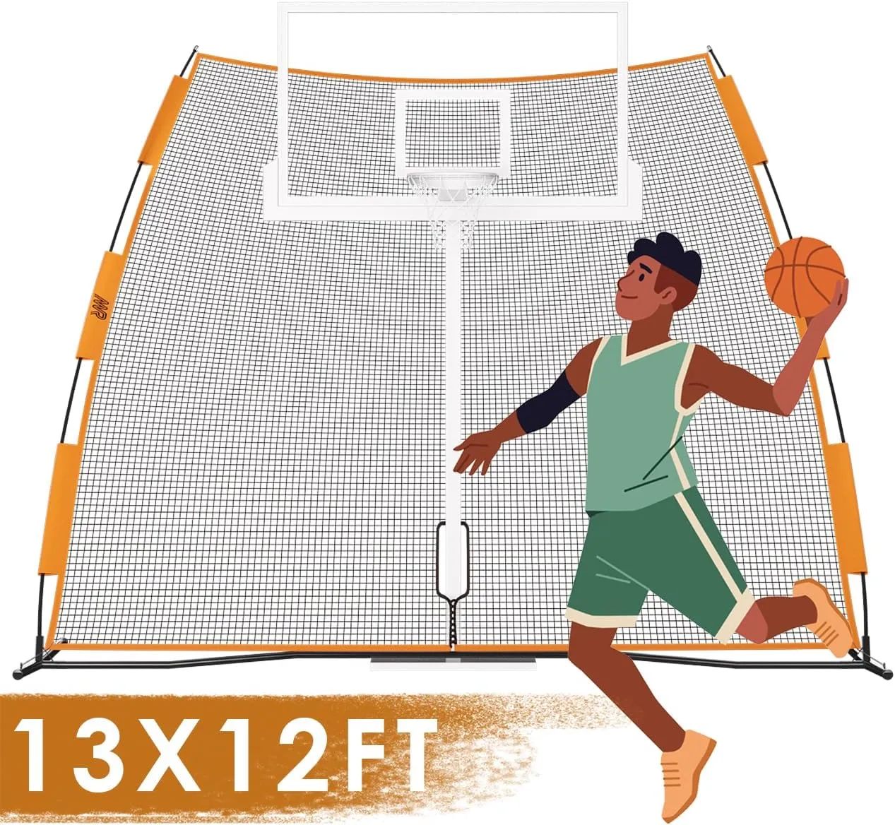 MR Basketball Defense Return Net, Basketball Yard Guard Defensive Net, Sports Defender Net, Adjustable Return Net, Backstop Net Portable Barrier Net, Rebounder Safety Backstop Barricade