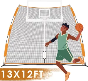MR Basketball Defense Return Net, Basketball Yard Guard Defensive Net, Sports Defender Net, Adjustable Return Net, Backstop Net Portable Barrier Net, Rebounder Safety Backstop Barricade