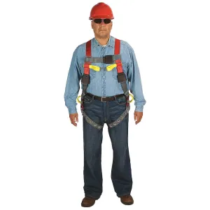 MSA 10070440 ArcSafe Harness, Nylon, Vest-Style, Qwik-Fit Leg Strap, 2SD, Belay Web Loop, X-Large