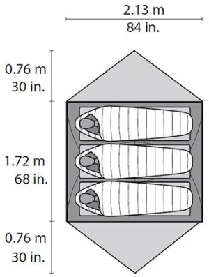 MSR Backpacking Lightweight User-friendly 3 Proactive Tent Elixirâ„¢