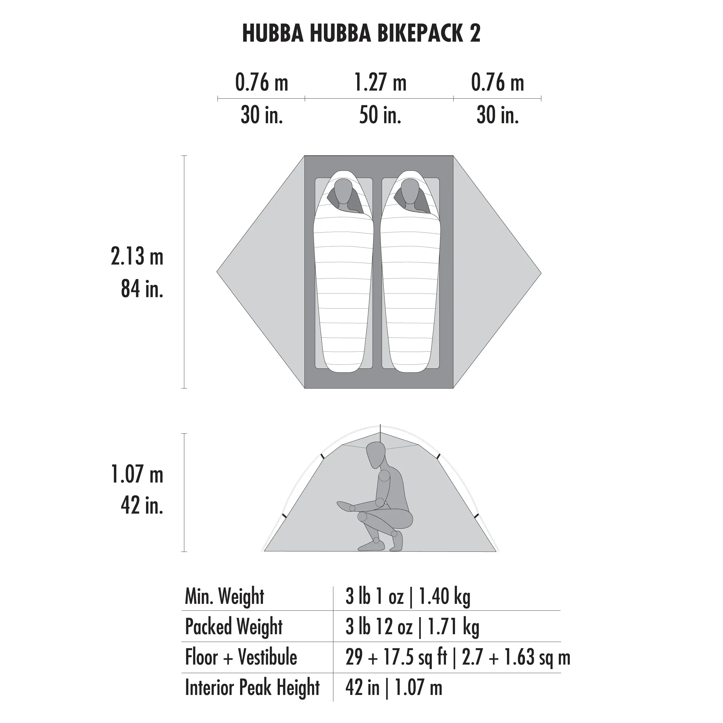 MSR Hubba Hubba™ Bikepack 2-Person Tent