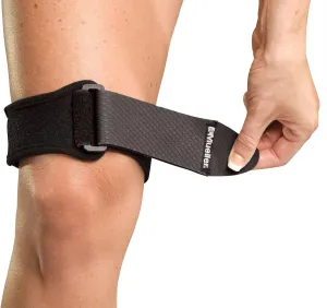 MUELLER Sports Medicine ITB Strap, Knee Pain Relief Support for Men and Women, Ideal for IT Band Issues, Black, One Size