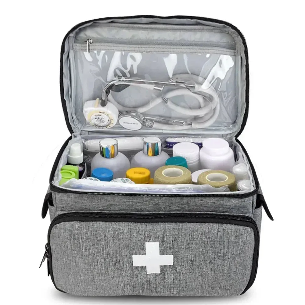Multi-Compartment Travel First Aid Medical Storage Bag