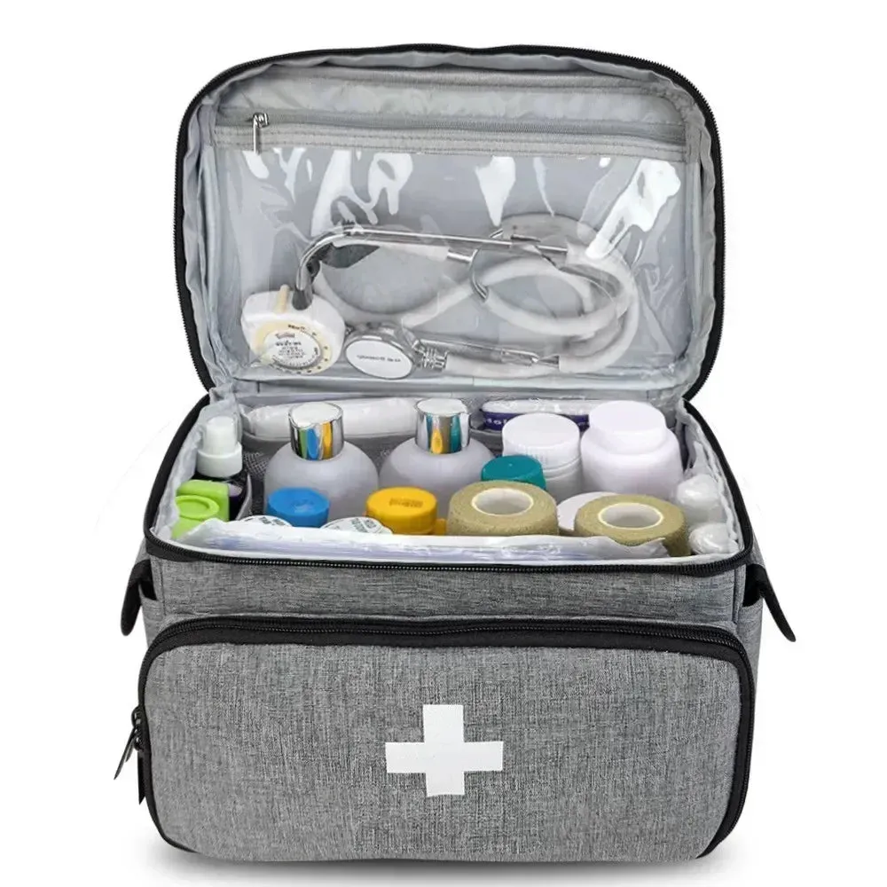 Multi-Compartment Travel First Aid Medical Storage Bag