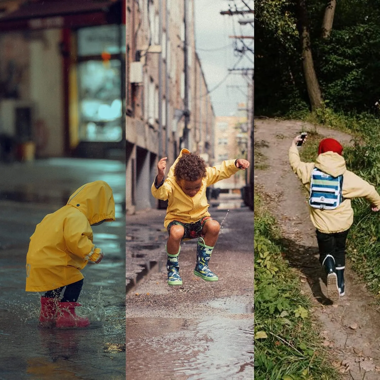 MYJAJAYI Boys Rain Jacket Lightweight Rain Coats for Kids Boy Waterproof Jacket