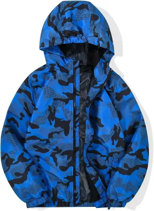 MYJAJAYI Boys Rain Jacket Lightweight Rain Coats for Kids Boy Waterproof Jacket